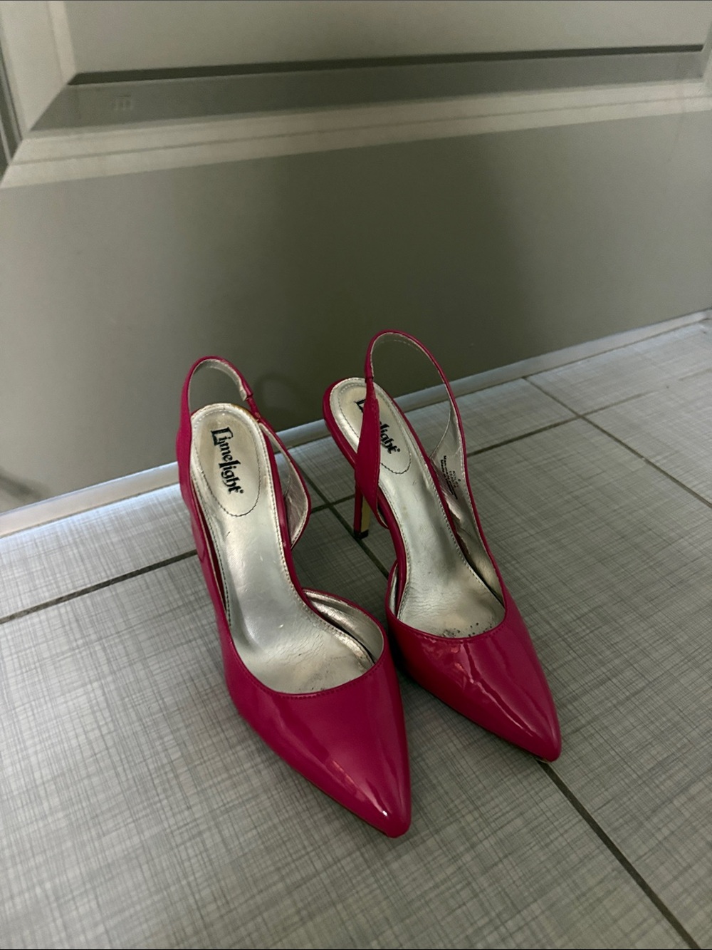 Limelight Hot Pink Patent Slingback Stiletto Pumps